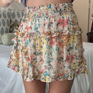 Urban Outfitters Yellow Red Skater Mini Skirt